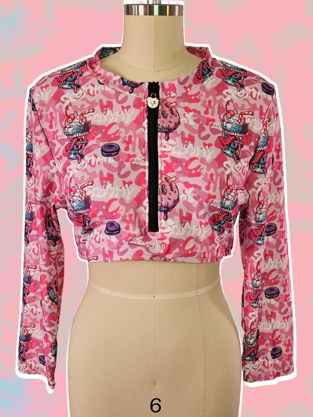 Scummy Bears Glamoflage Zippered Top Size XL